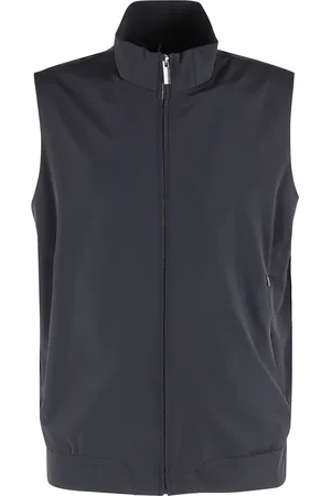 RRD Black Sleeveless Gilet With High Collar - Größe 48
