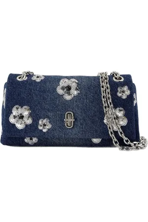 Marc Jacobs Portemonnaie - The Dual Wallet On Chain - Blue Cotton - Gr. unisize - in - für Damen