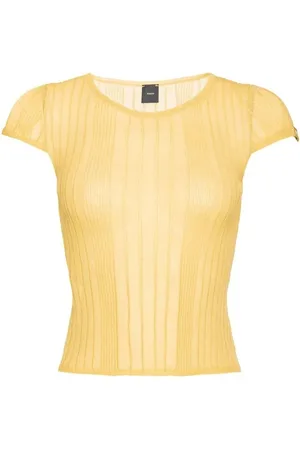 Pinko Sweaters Giallo Canna Dindia - Größe L