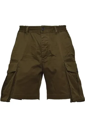 Dsquared2 Military Green Urban 64 Tag Cotton Bermuda Shorts - Größe 46