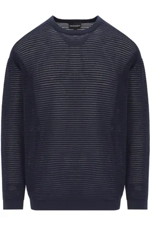 Emporio Armani Navy Blue Crewneck Jumper - Größe L