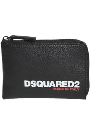 Dsquared2 Portemonnaies - Black Leather Bob Zip Wallet - Gr. unisize - in - für Damen