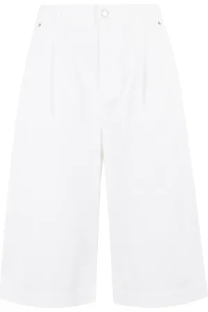 Moschino High-Waisted White Denim Bermuda Shorts - Größe 38