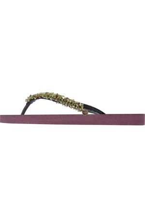 Uzurii Slipper & Pantoletten - platte hausschuhe Classic Aby Army Green - Gr. 35,5 (EU) - in - für Damen