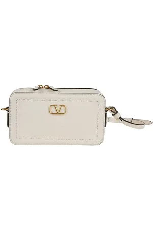 VALENTINO Hobo Bags - Antique Brass Vlogo Grained Calfskin Mini Camera C - Gr. unisize - in - für Damen
