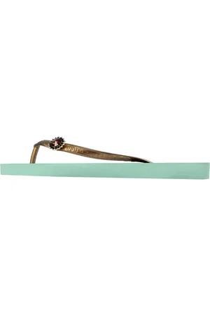 Uzurii Slipper & Pantoletten - Zehentrenner Beach Printed Claudia Mid Heel Green - Gr. 35,5 (EU) - in - für Damen