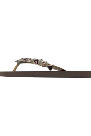 Uzurii Slipper & Pantoletten - Zehentrenner Heart Bronze - Gr. 35,5 (EU) - in - für Damen