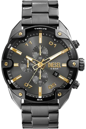 Diesel Uhren - Spiked Uhr - Gr. unisize - in Grau - für Damen