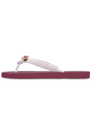 Uzurii Slipper & Pantoletten - Zehentrenner Pink Macrame Switch - Gr. 37,5 (EU) - in - für Damen