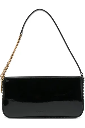 Stella McCartney Hobo Bags - Black Glossy Finish Handbag With Chain Strap - Gr. unisize - in - für Damen