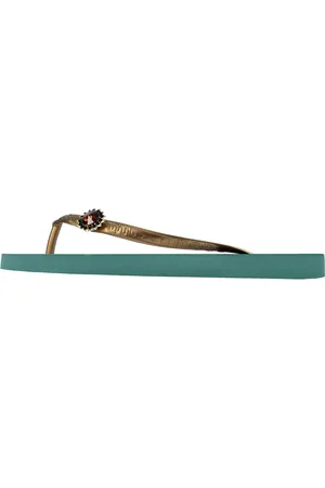 Uzurii Slipper & Pantoletten - Zehentrenner Beach Printed Claudia Mid Heel Green - Gr. 35,5 (EU) - in - für Damen