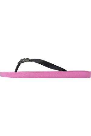 Uzurii Slipper & Pantoletten - Zehentrenner Sport Switch Cobra Neon Pink - Gr. 39,5 (EU) - in Gold - für Damen