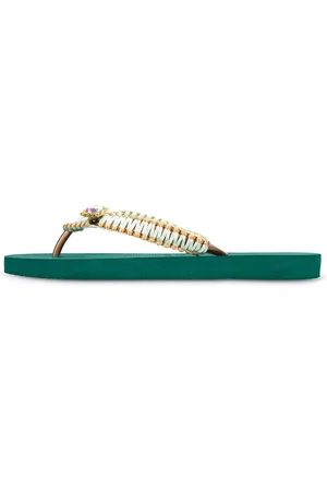Uzurii Slipper & Pantoletten - Zehentrenner Jade Macrame Switch - Gr. 37,5 (EU) - in - für Damen