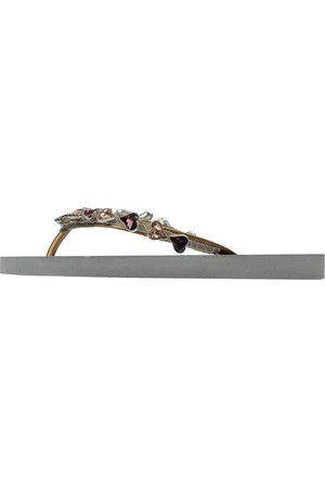 Uzurii Slipper & Pantoletten - Zehentrenner Heart Bronze - für Damen