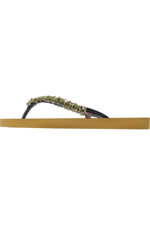 Uzurii Slipper & Pantoletten - Zehentrenner Classic Aby Army Green - Gr. 35,5 (EU) - in - für Damen