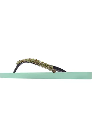 Uzurii Slipper & Pantoletten - platte hausschuhe Classic Aby Army Green - Gr. 35,5 (EU) - in - für Damen