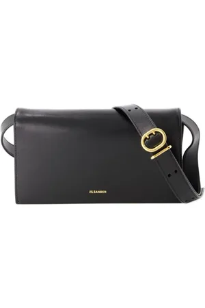 Jil Sander Hobo Bags - Hobo All Day Buckle Bag - Leather - Black - Gr. unisize - in - für Damen