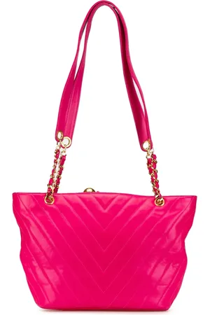 CHANEL Shopper - 1991-1994 Chevron Lambskin Tote - Gr. unisize - in Gold - für Damen