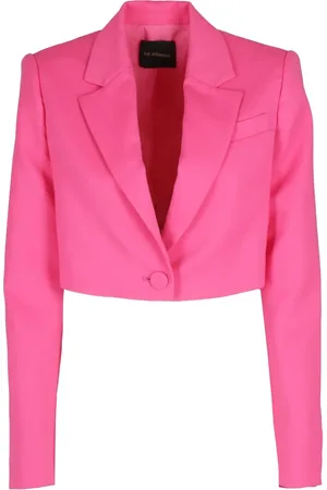 Andamane Cropped Fuchsia Blazer With Classic Lapel - Größe 40