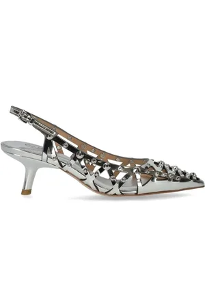 Ash Hohe Schuhe - Bizarre Silver Slingback Pump - für Damen