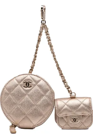 CHANEL Portemonnaie - Metallic Lambskin Round Clip On Coin Purse and Air - für Damen