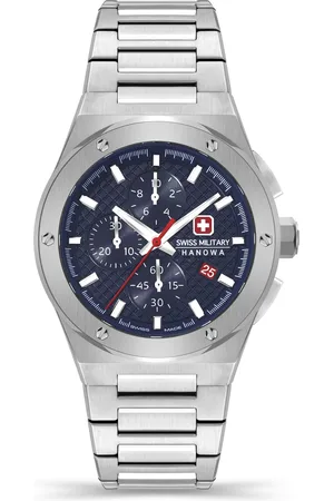 Swiss Military Hanowa Uhren - Quarzuhr Sidewinder Chrono - Gr. unisize - in Silber - für Damen