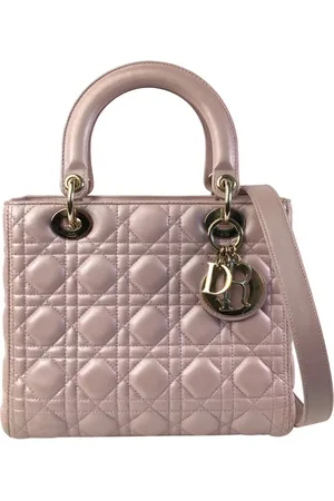Dior Crossbody Bags - 2016 Medium Pearlescent Lambskin Cannage Lady Dior - Gr. unisize - in Gold - für Damen