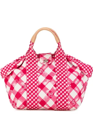 CHANEL Crossbody Bags - 2010-2011 Canvas Gingham Handbag - Gr. unisize - in Gold - für Damen