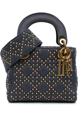Dior Crossbody Bags - 2017 Mini Denim Cannage Studded Supple Lady Dior - Gr. unisize - in - für Damen