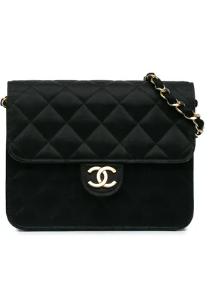 CHANEL Hobo Bags - 1986-1988 Mini Square Classic Satin Single Flap - Gr. unisize - in - für Damen