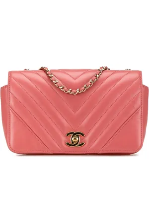 CHANEL Hobo Bags - 2019 Mini Chevron Calfskin Statement Flap - Gr. unisize - in Gold - für Damen