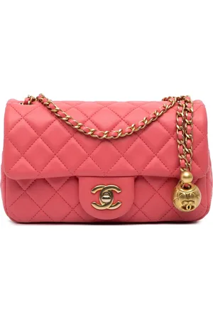 CHANEL Hobo Bags - 2020 Mini Rectangular Classic Lambskin Pearl Crush - Gr. unisize - in Gold - für Damen