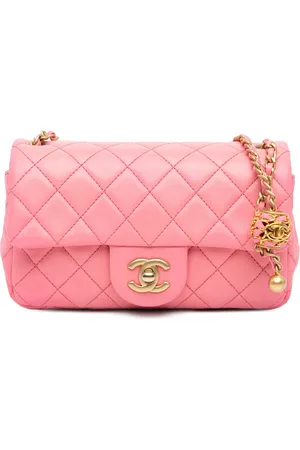 CHANEL Hobo Bags - 2021-2024 Mini Rectangular Classic Lambskin Pearl - Gr. unisize - in Gold - für Damen