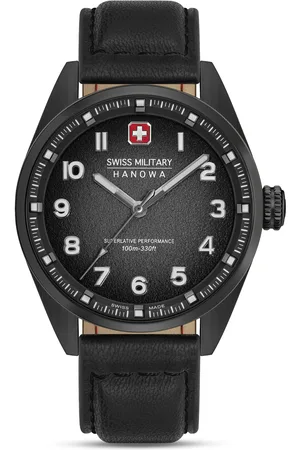 Swiss Military Hanowa Uhren - Quarzuhr Greyhound - Gr. unisize - in Schwarz - für Damen