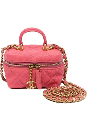 CHANEL Crossbody Bags - 2021 Micro Caviar Chain Vanity Bag - Gr. unisize - in Gold - für Damen