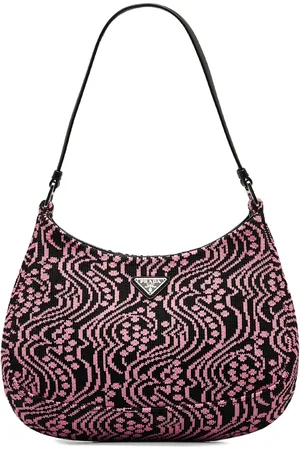 Prada Hobo Bags - 2020-2021 Maglia Jacquard Knit Cleo Bag - Gr. unisize - in Gold - für Damen