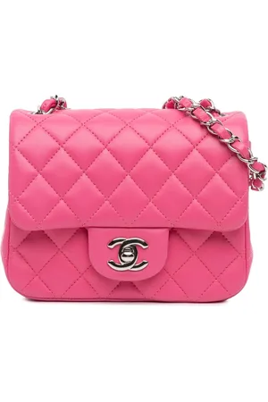 CHANEL Hobo Bags - 2019 Mini Square Classic Lambskin Single Flap - Gr. unisize - in Gold - für Damen