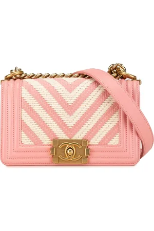 CHANEL Hobo Bags - 2016-2017 Small Braided Chevron Cotton and Lambski - Gr. unisize - in Gold - für Damen