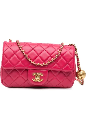CHANEL Hobo Bags - 2020 Mini Rectangular Lambskin Pearl Crush Flap - Gr. unisize - in Gold - für Damen