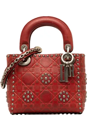 Dior Crossbody Bags - 2017 Mini Embossed Calfskin Cannage Studded Lady D - Gr. unisize - in - für Damen