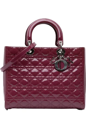Dior Crossbody Bags - 2012 Large Patent Cannage Lady Dior - Gr. unisize - in Gold - für Damen