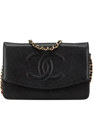 CHANEL Portemonnaie - 2003-2004 CC Caviar Wallet on Chain - Gr. unisize - in - für Damen