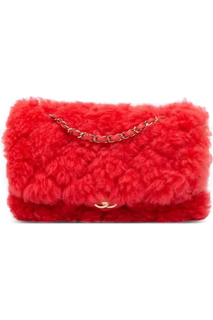 CHANEL Hobo Bags - 2019 CC Faux Fur and Quilted Lambskin Single Flap - Gr. unisize - in - für Damen