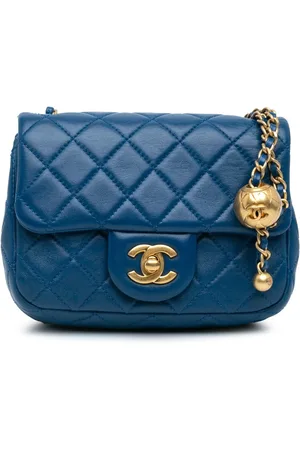 CHANEL Hobo Bags - 2020 Mini Square Classic Lambskin Pearl Crush Sing - Gr. unisize - in - für Damen