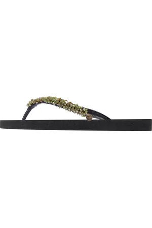 Uzurii Slipper & Pantoletten - Zehentrenner Classic Aby Army Green - Gr. 35,5 (EU) - in - für Damen