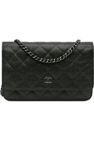 CHANEL Portemonnaie - 2017-2018 CC Quilted Caviar Wallet on Chain - Gr. unisize - in - für Damen