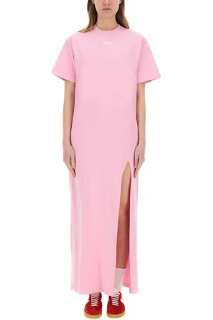 Msgm Relaxed-Fit Long Dress With Side Slit - Größe L
