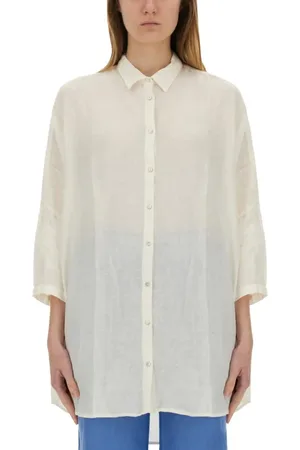 120% Lino Relaxed Fit Linen Shirt With Classic Collar - Größe M