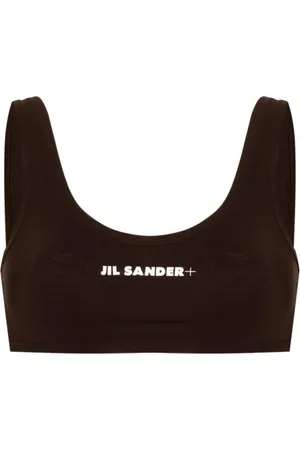 Jil Sander Scoop Neck Black Bikini Top - Größe M