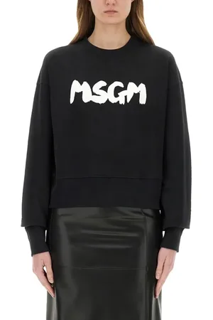 Msgm Cropped Cotton Sweatshirt - Größe M